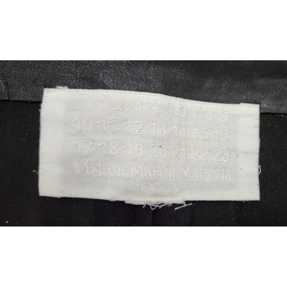 Maison Martin Margiela x H&M BLACK LEATHER LEGGINGS PANTS Size XS - Picture 12 of 16